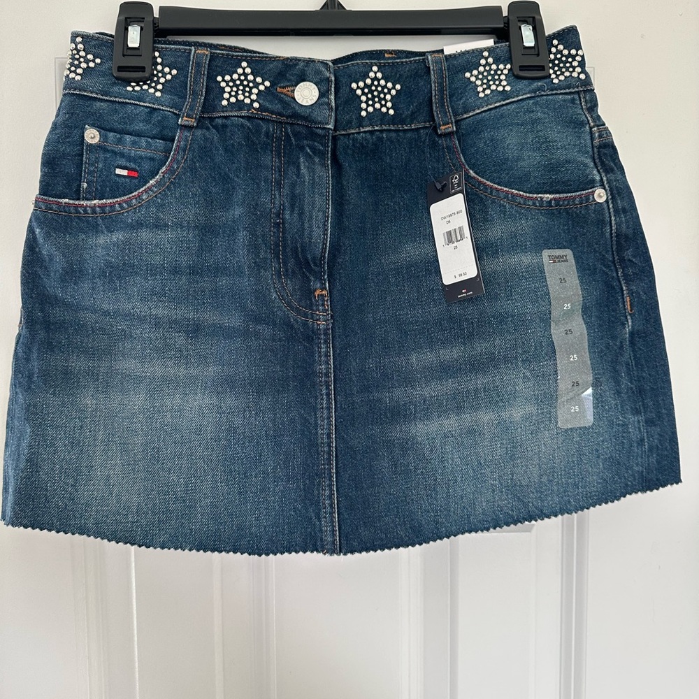 Tommy Hilfiger Jeans Denim Skirt with Star Studs Y2K style